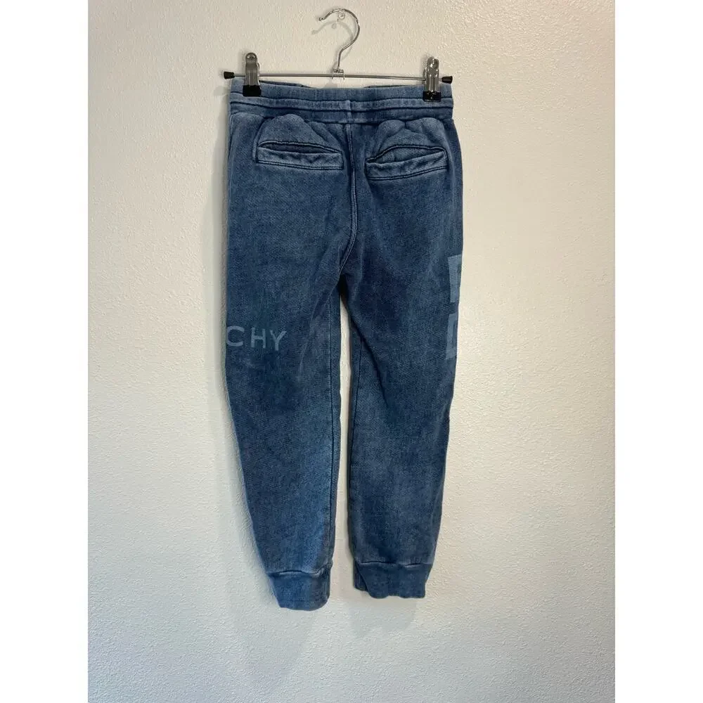Givenchy Kids logo print blue joggers